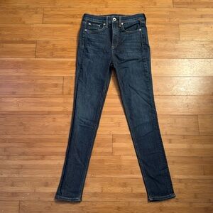 Rage & Bone High Ruse Ankle Skinny Dark Blue Size 25 Jeans